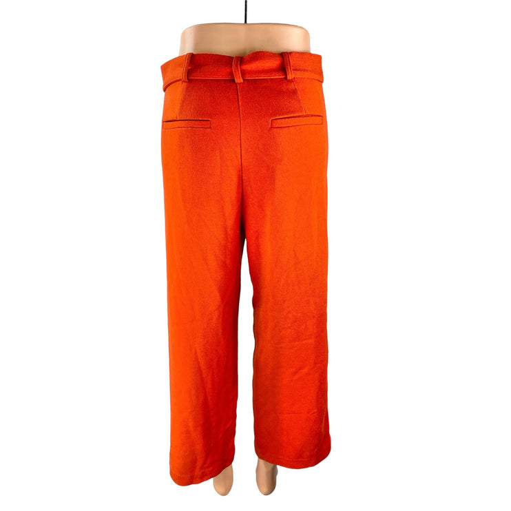 Free People Women's Coral Belted High Rise Wide Leg Baggy Trousers Pants Size 4