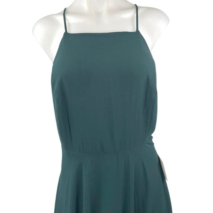 NEW Lulus Mythical Kind of Love Green Sleeveless Cami Camisole Maxi Tank Dress L