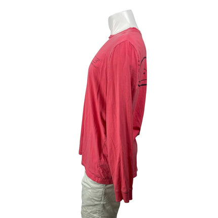 Vineyard Vines Men's Red Logo Long Sleeve Crew Neck Cotton T Shirt Tee Top M
