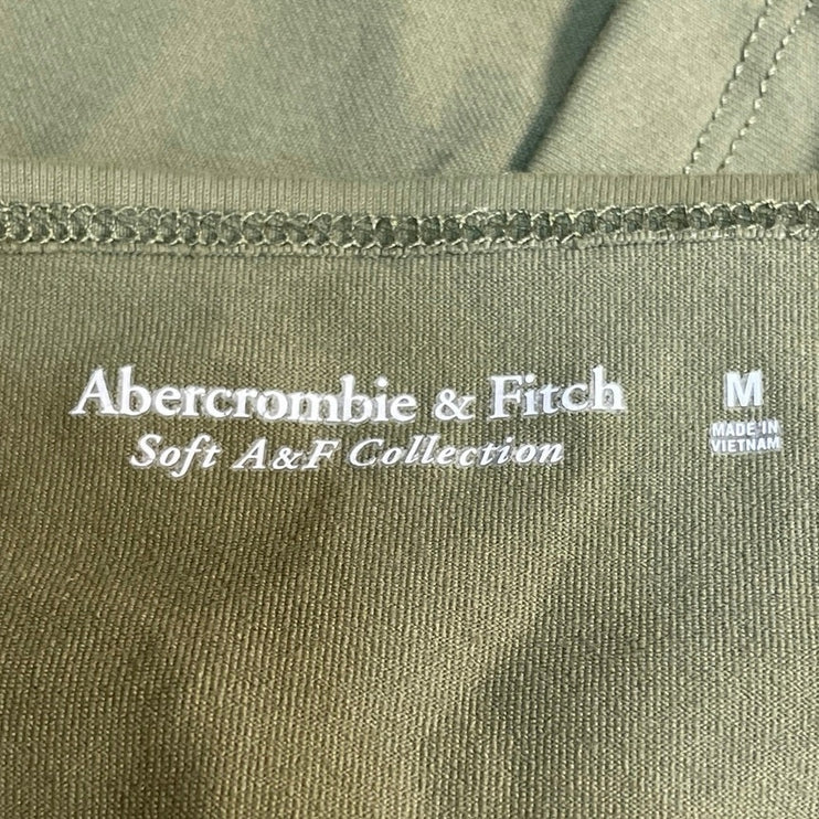 Abercrombie & Fitch Women's Green Sweetheart Neck Sleeveless Crop Tank Top Sz M