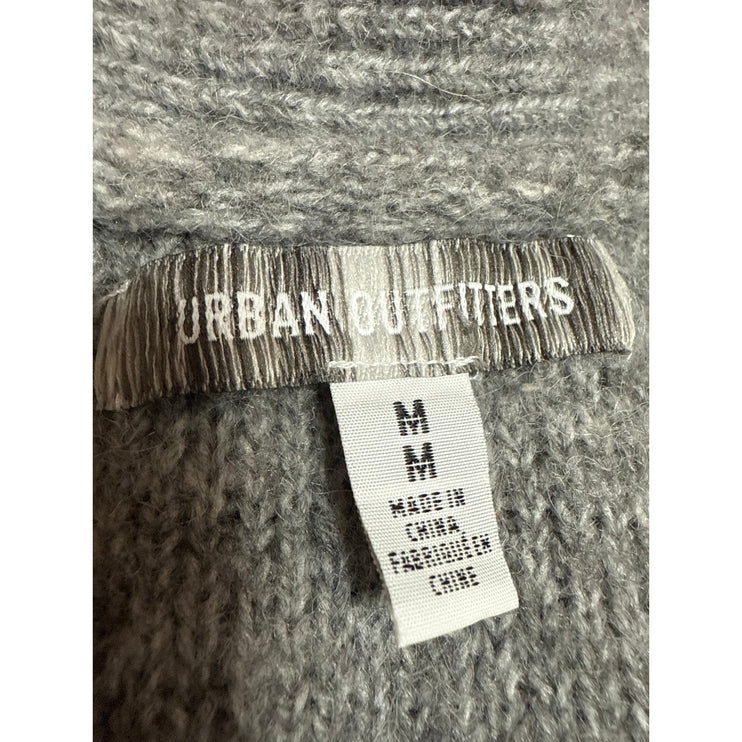 Urban Outfitters Paige Gray Textured Knit Sleeveless Button Crop Sweater Vest M