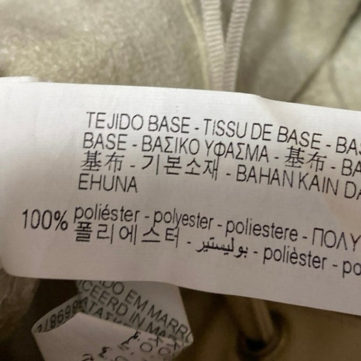 Zara Beige Sleeveless Strapless Lace Up Corset Bustier Smocked Crop Top Size XS