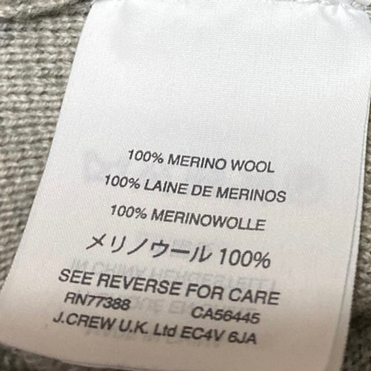 J.Crew 100% Merino Wool Women's Gray Button Long Sleeve Blazer Coat Jacket Sz XS
