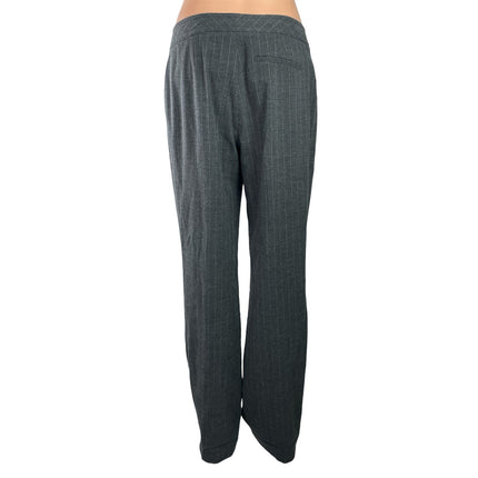 Sigrid Olsen Women's Black Pinstriped High Rise Wide Leg Trousers Pants Size 8