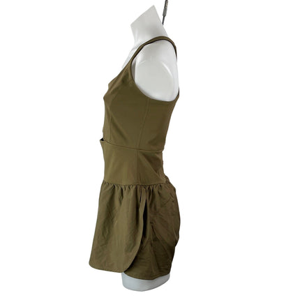 FP Movement Righteous Runsie Olive Green Cutout Athletic Jumpsuit Romper Size M