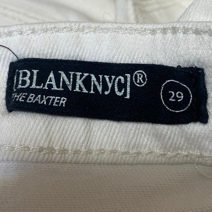 Blank NYC The Baxter Womens White Ribcage Straight Leg Denim Jeans Pants Size 29
