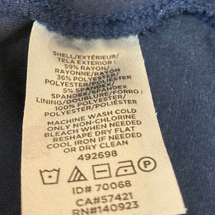 Ann Taylor LOFT Blue Sleeveless V-neck Ruffle Mini A-Line Fit & Flare Dress 10