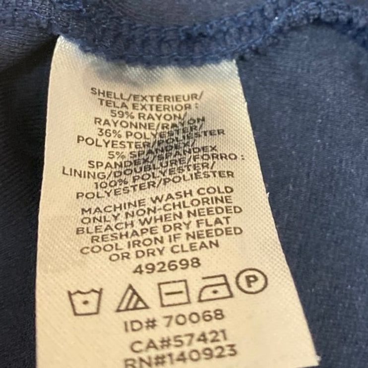 Ann Taylor LOFT Blue Sleeveless V-neck Ruffle Mini A-Line Fit & Flare Dress 10