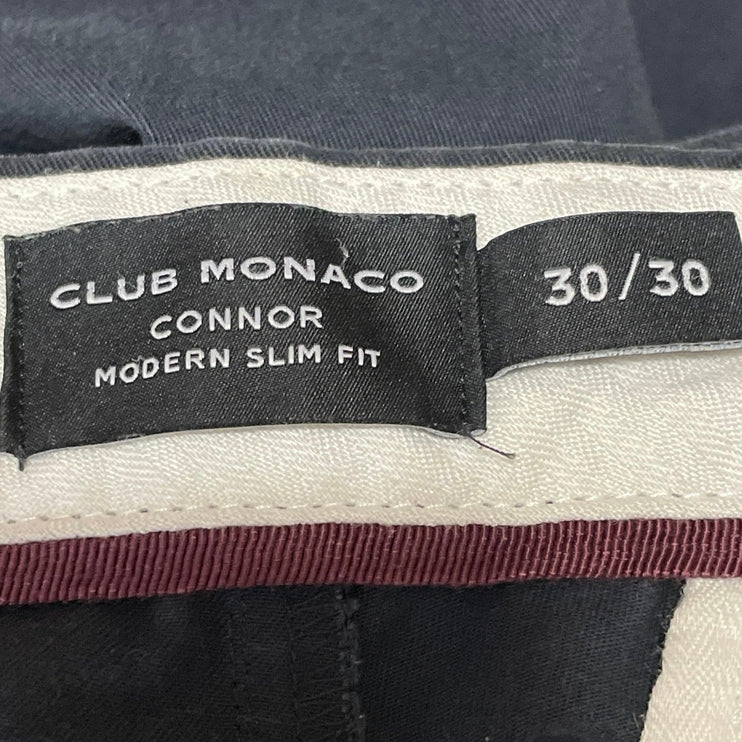 Club Monaco Men's Gray Mid Waist Skinny Tapered Leg Chino Trousers Pants Size 30