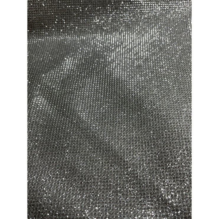 Meshki Silver Sparkly Glitter Shimmer High Waisted Pencil Mini Skirt Size XS