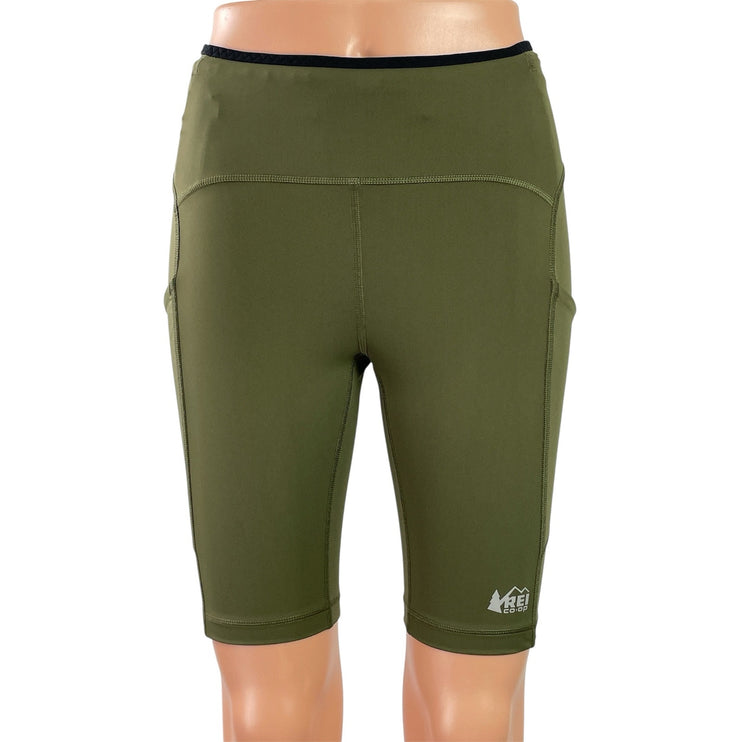 Rei Women's Green Mid Rise Hiking Outdoor Yoga Gym Athletic Biker Shorts Size S