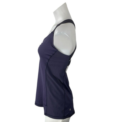 Lululemon Core Kicker Women's Blue Cross Back Wicking Athletic Tank Top Size 8