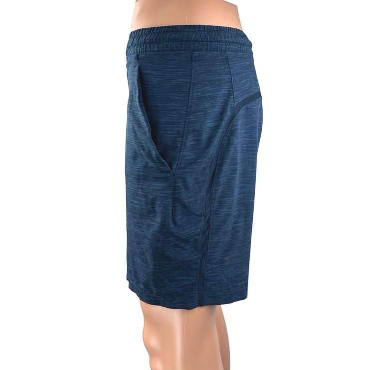 Lululemon Pace Breaker Mens Blue Elastic Waist Training Fitness Gym Shorts Sz 26
