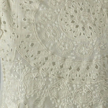 Zadig & Voltaire Deluxe Cream Lace Embroidered Sleeveless A Line Mini Dress Sz S