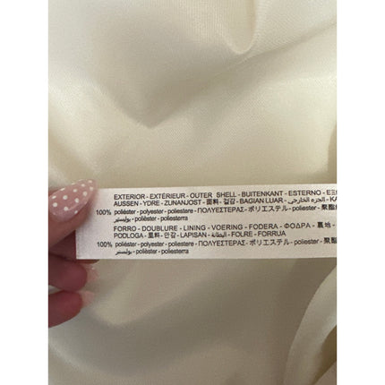 Zara Women's White Double Breasted Notch Collar Long Sleeve Blazer Coat Jacket M