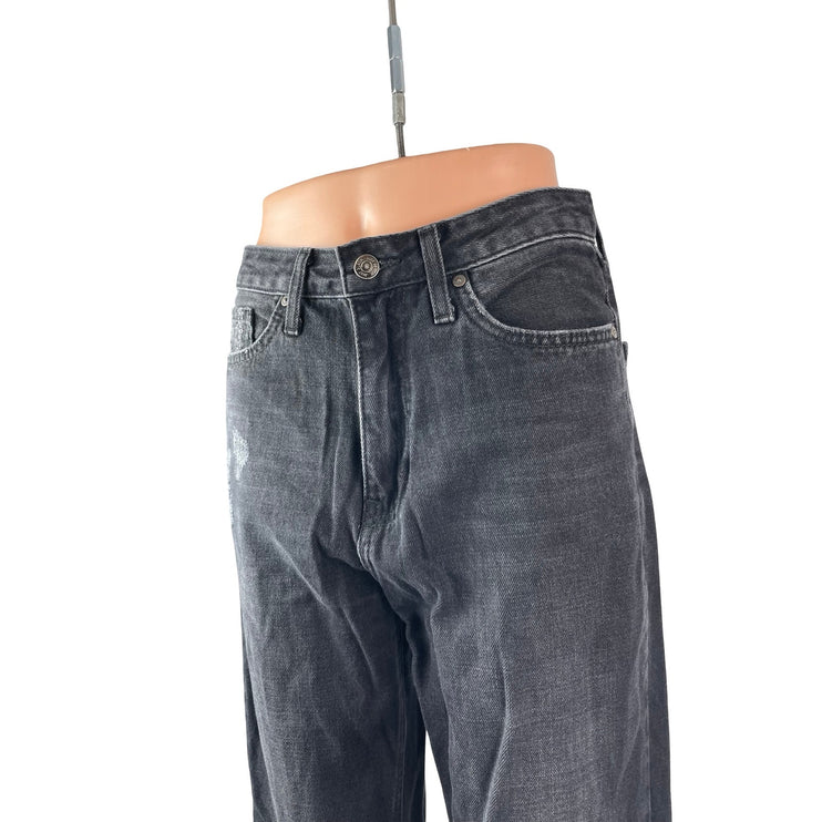 Just Black Denim Women's Distressed High Waisted Straight Denim Jeans Pants 26