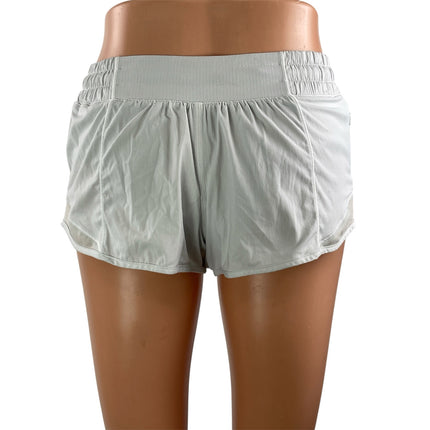 Lululemon Women's Gray High Rise Mesh Yoga Gym Athletic Running Shorts Size S