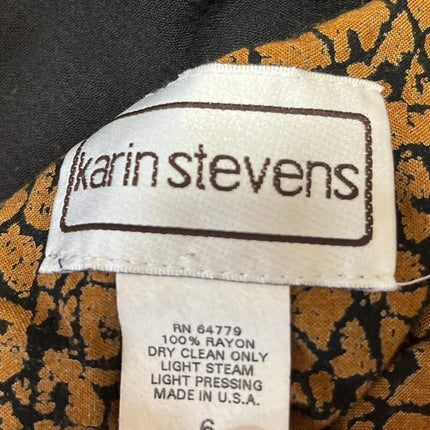 Vintage Karin Stevens Tan Zebra Graphic Print Long Sleeve Button Down Shirt 6