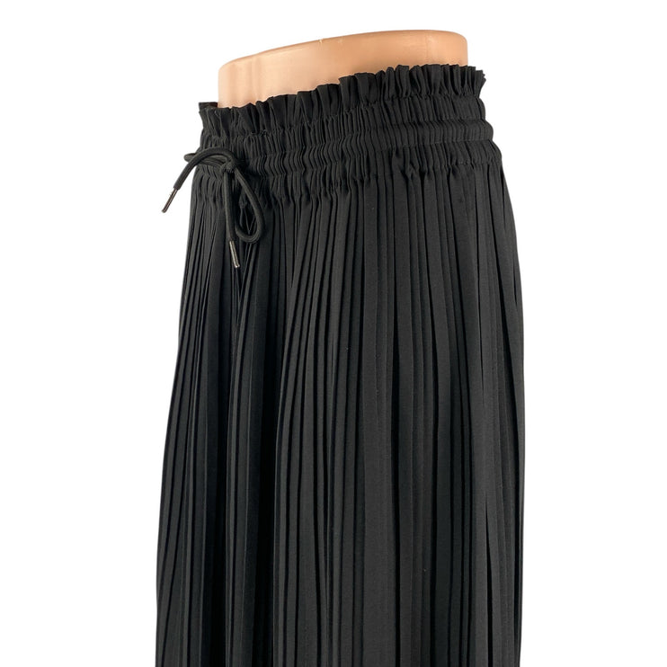 Rachel Zoe Women's Black Plisse Flowy Palazzo Wide Leg Trousers Square Pants S