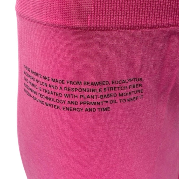 Pangaia Pink Sleeveless Activewear Gym Sports Bra & Biker Shorts Matching Set L