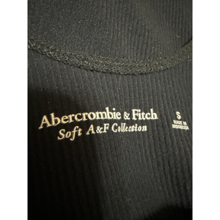 Abercrombie & Fitch Black Rib Knit Sleeveless Cami Mini Bodycon Tank Dress Sz S