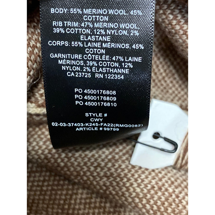 Aritzia Sunday Best Women's Brown Wool Argyle Sleeveless Sweater Vest Top Size S