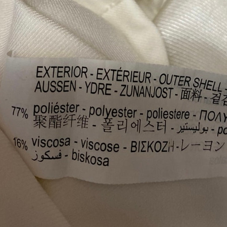 Zara Women's White Sleeveless Halter Open Back Button Down Vest Crop Top Size M