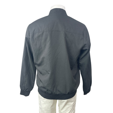 Aiopeson Men's Gray Full Zip Long Sleeve Zip Pockets Bomber Coat Jacket Size M