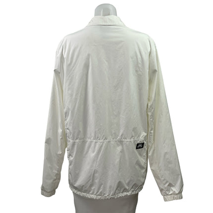Nike SB Shield Coaches Women White Snap Button Long Sleeve Windbreaketr Jacket S