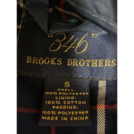 Brooks Brothers 346 Blue Quilted Sleeveless Button Up Vest Coat Jacket Size S