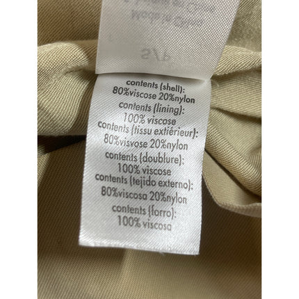 Danielle Bernstein Women's Beige Khaki Pleated Twill Mini Pencil Skirt Size S/P