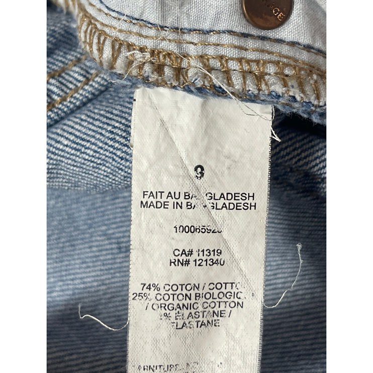Garage Denim Blue medium Wash High Waisted Straight Wide Leg Jeans Pants Size 29