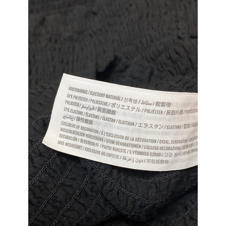 Abercrombie & Fitch Women's Black Long Puff Sleeve Smocked Blouse Top Size L