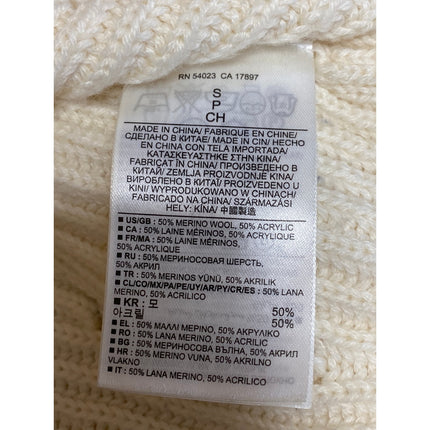 Banana Republic Cream Merino Wool Turtleneck Long Sleeve Knit Sweater Top Size S