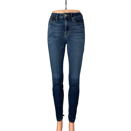 Good American Good Waist Blue Lace Up Back Classic Skinny Denim Jeans Pants 0/25