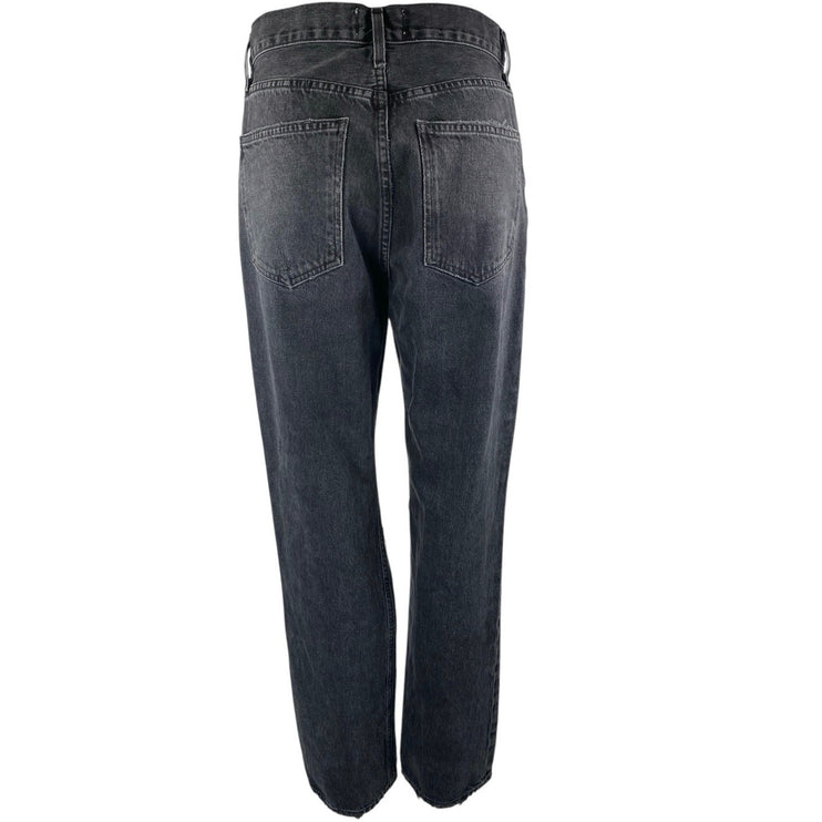Agolde Lana Vintage Straight Women's Black Distressed High Rise Denim Jeans 26