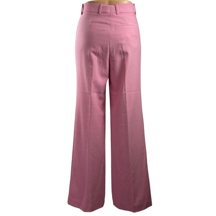 NWT Zara Womens Pink High Waisted Flared Wide Leg Trousers Dress Pants Size XS