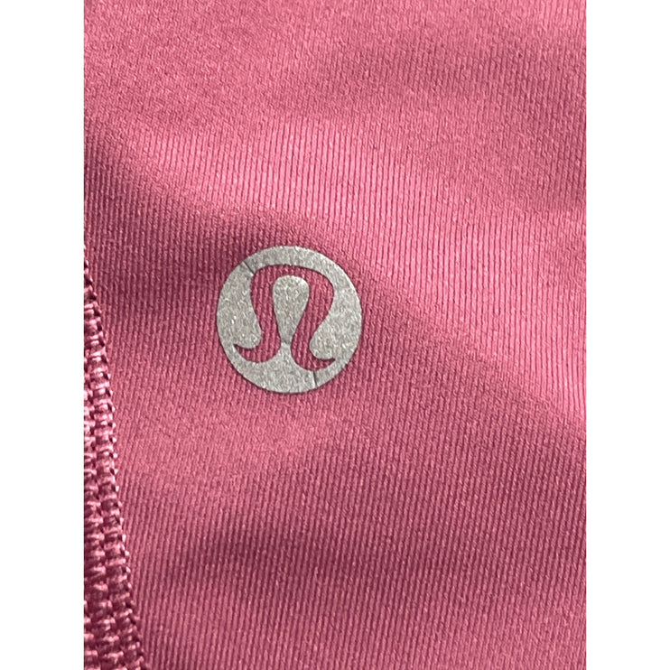 Lululemon Womens Pink Mid Rise Skinny Yoga Athletic Crop Leggings Pants Size 2