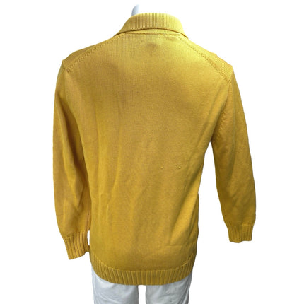 COS Men's Yellow Knit Collared Long Sleeve Relaxed Fit Sweatshirt Sweater Top XS