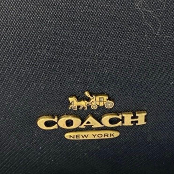 Coach Black Nylon Leather Zip Around Adjustable Strap Baby Diaper Backpack Bag