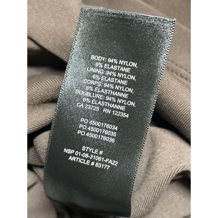 Aritzia Babaton Brown Sleeveless Mock Neck Sculpt Mini Bodycon Dress Size S