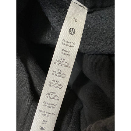 Lululemon R365 Women's Black Hoodie Hooded Full Zip Athletic Sweatshirt Top 10