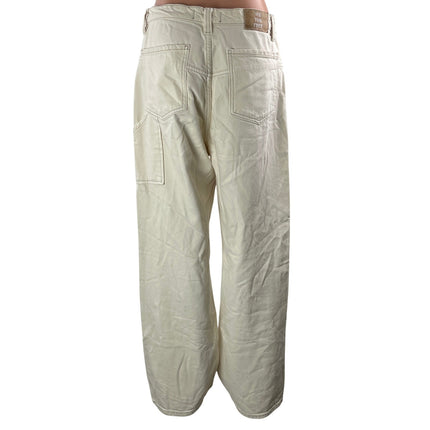 Free People We The Free Womens White High Rise Wide Leg Denim Jean Pants Size 29