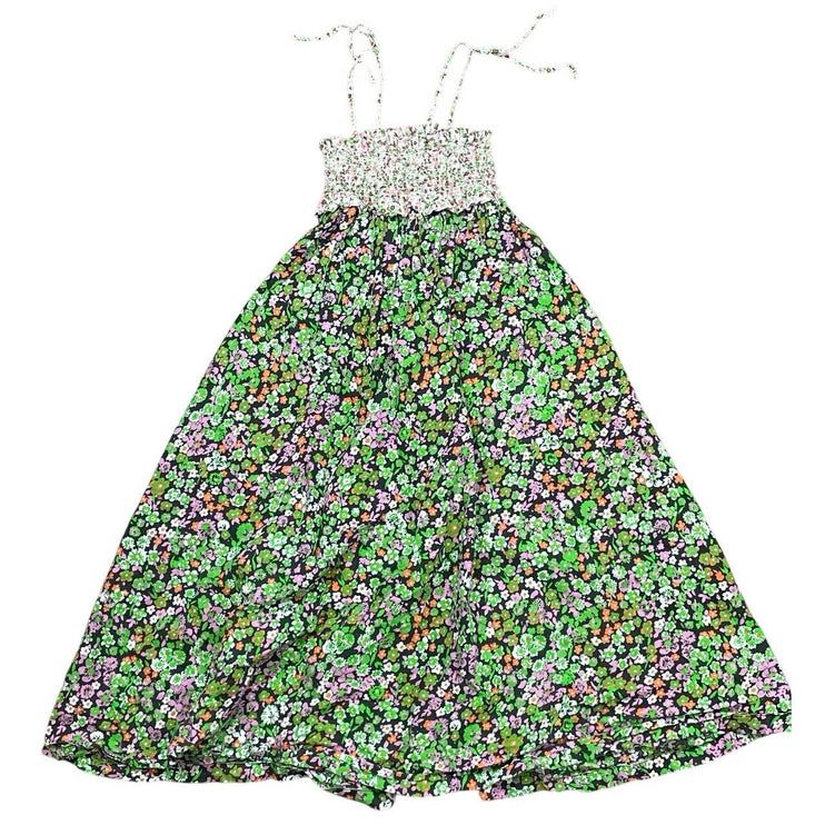 Molo Kids Girl Multicolor Floral Sleeveless Smocked Cami Maxi A-Line Dress 6-8YO