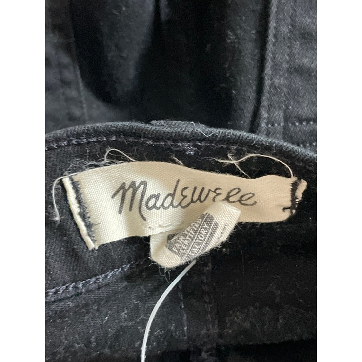 Madewell 9" Mid Rise Skinny Women's Black Button Fly Slim Denim Jeans Size 27