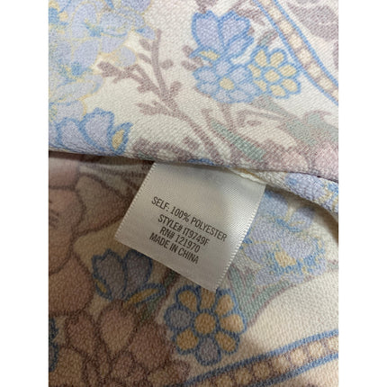 Francesca's Blue Rain Floral Off Shoulder Short Sleeve Peasant Blouse Top Size S