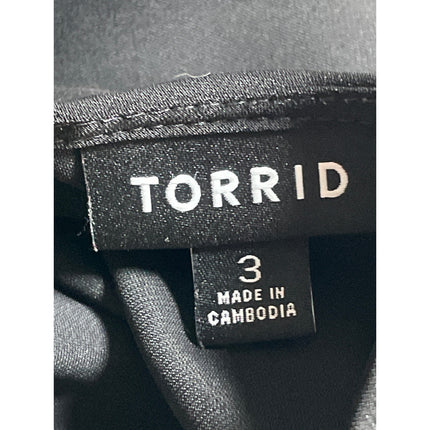 Torrid Women's Black Silk Satin Cowl Neck Cami Camisole Tank Blouse Top Size 3X