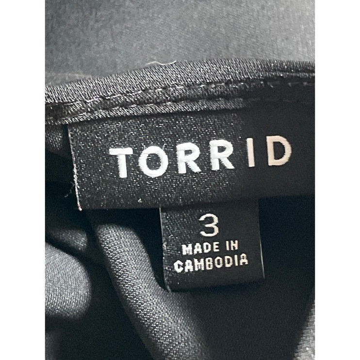 Torrid Women's Black Silk Satin Cowl Neck Cami Camisole Tank Blouse Top Size 3X
