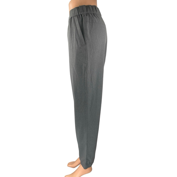 Eddie Bauer Women's Gray Elastic Waist Straight Leg Pockets Trousers Pants Sz S