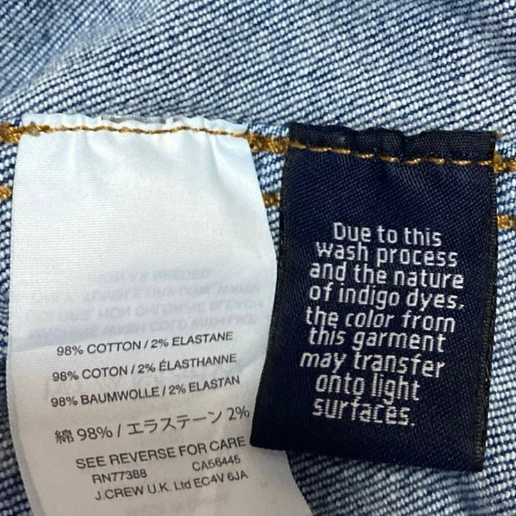 Madewell Women's Blue Button Up Medium Wash Pencil Denim Jean Skirt Size 27